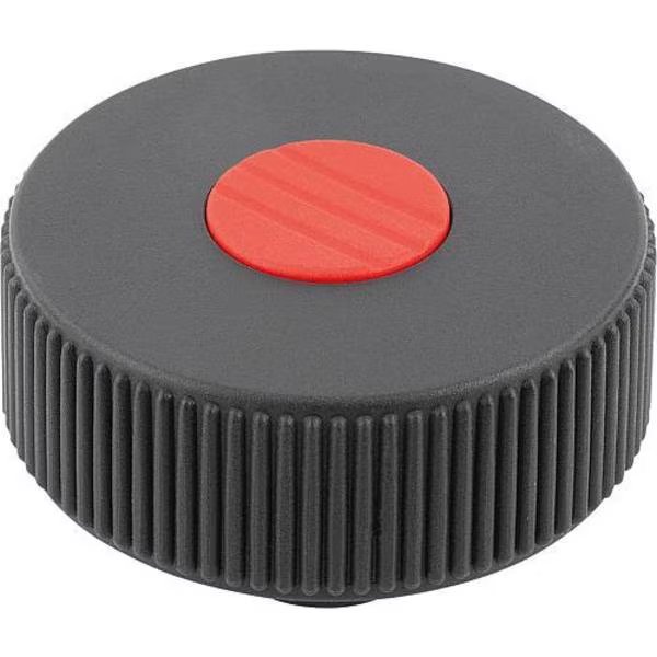 Knurled Wheels components in steel, with bushing, Style H, inch, Kipp, Mfr#: K0260.42CN6
